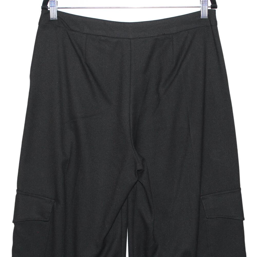 KOTON Arzu Sabanci Wide Leg Black Pants Size EU 42 Large - Picture 10 of 13